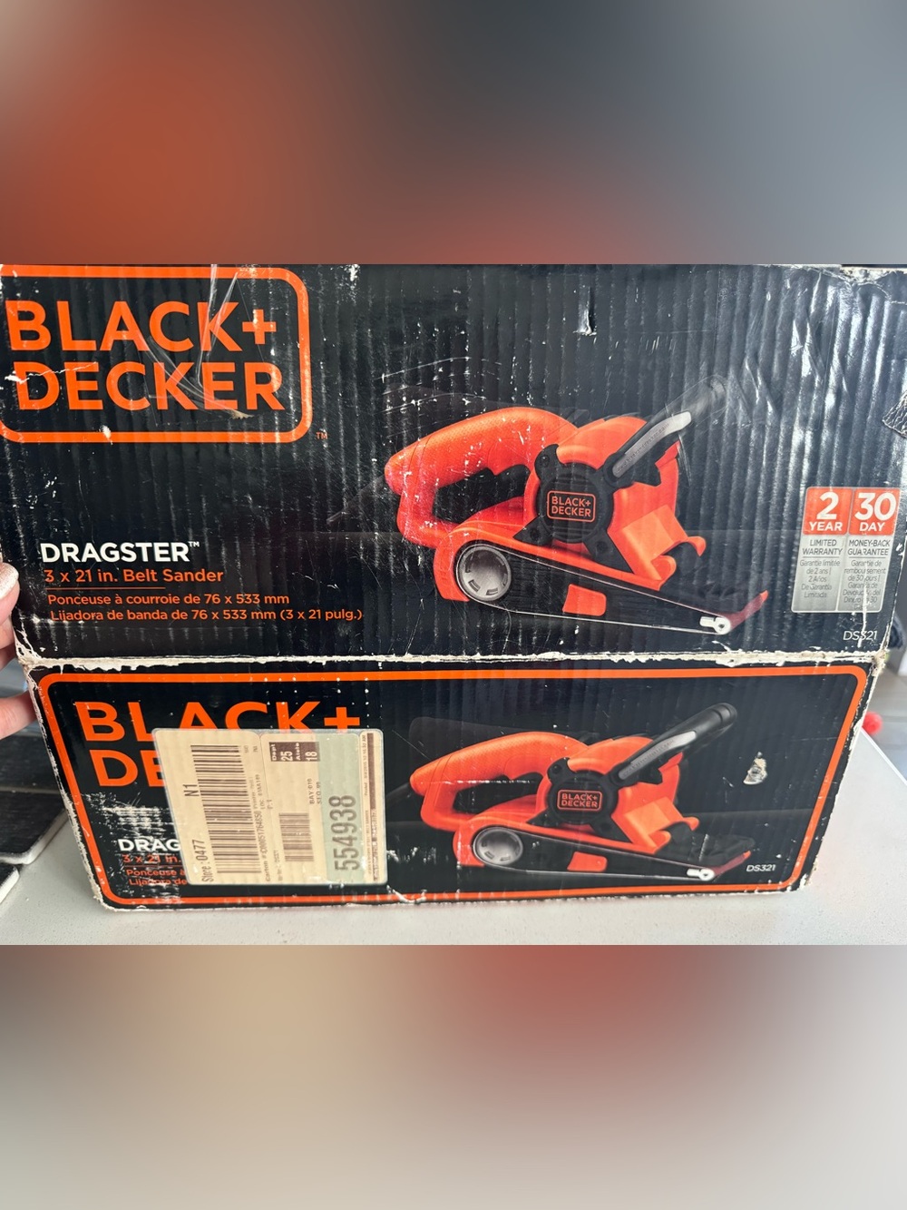 Black & Decker Dragster Belt Sander w/Original Box - Still good condition